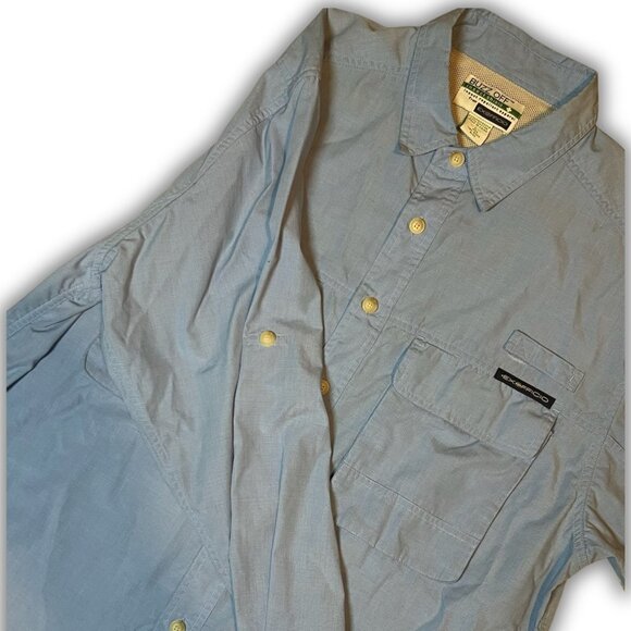 Exofficio Buzz Off Long-Sleeve Button-Up Shirt L Insect Repellent Lightweight Bl - Picture 5 of 7